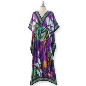 Super fun and colorful caftan, one size